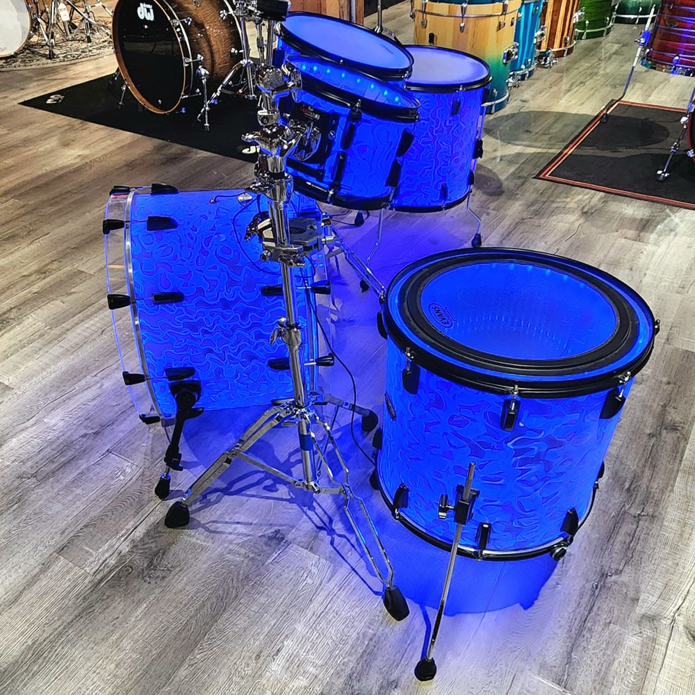 Used Pearl Crystal Beat 5pc Drum Set w/DrumLite System - Fair - Drum Center Of Portsmouth