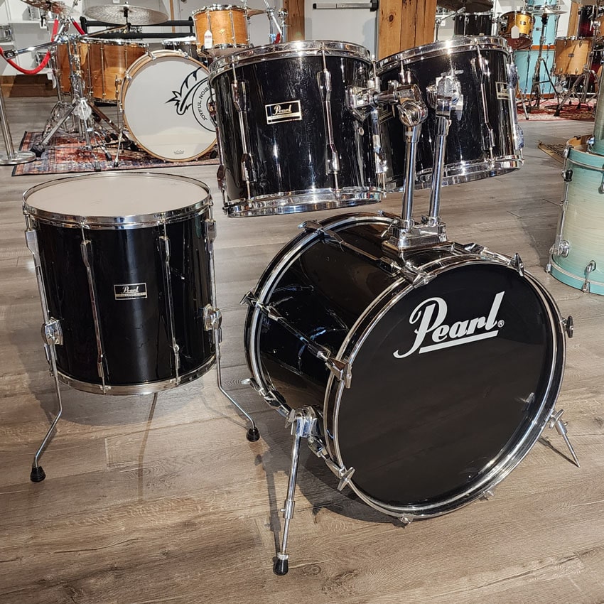 Used Pearl Export 4pc Drum Set Black - Good - Drum Center Of Portsmouth