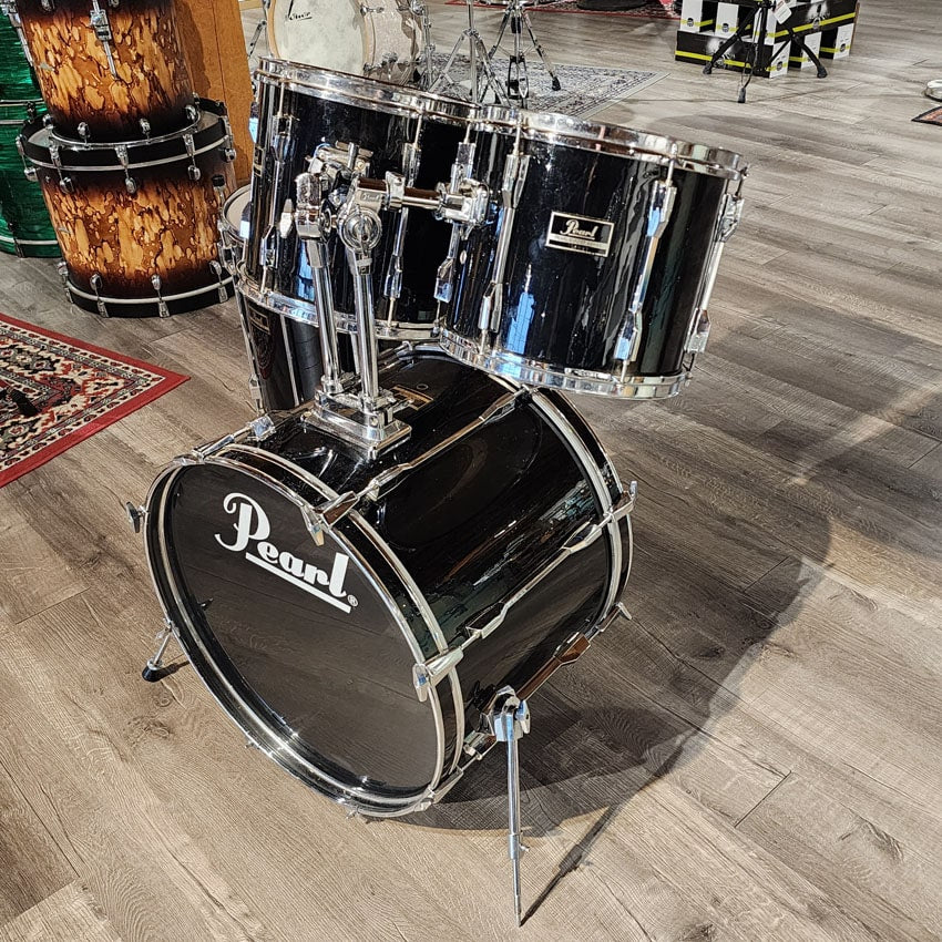 Used Pearl Export 4pc Drum Set Black - Good - Drum Center Of Portsmouth