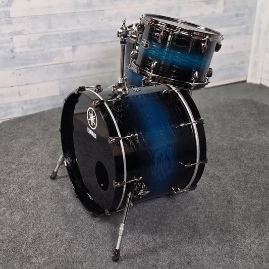 Used Yamaha Live Custom Hybrid Oak 3pc Drum Set Uzu Ice Sunburst - Very Good - Drum Center Of Portsmouth