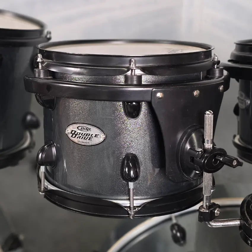 Used PDP Double Drive 7pc Drum Set Grey - Fair - Drum Center Of Portsmouth