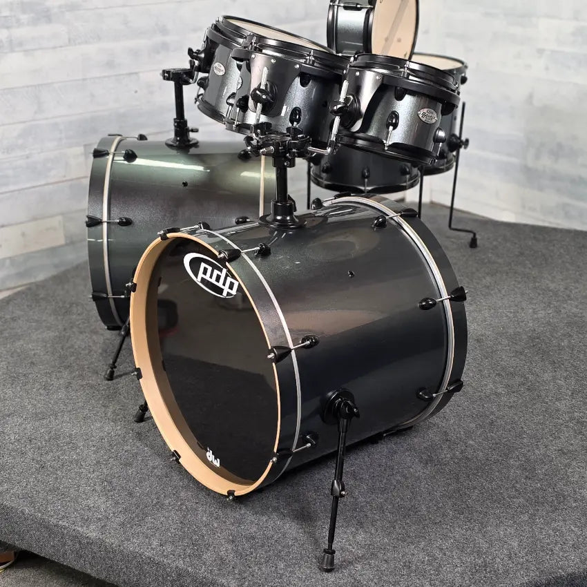 Used PDP Double Drive 7pc Drum Set Grey - Fair - Drum Center Of Portsmouth