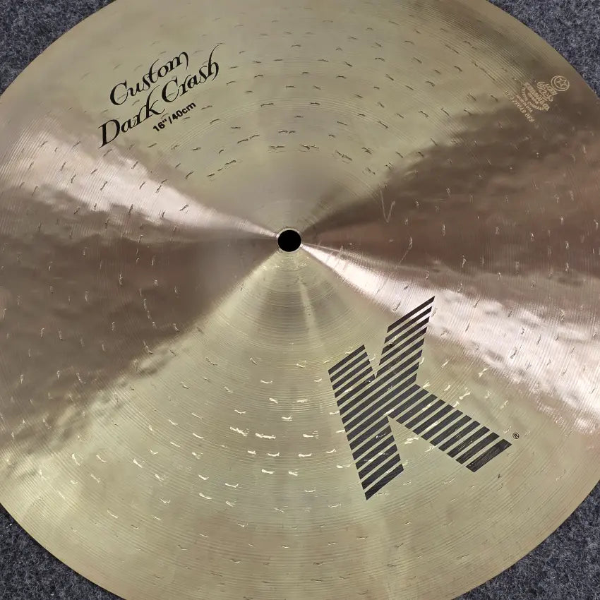 Used Zildjian K Custom Dark Crash Cymbal 16 - Good - Drum Center Of Portsmouth