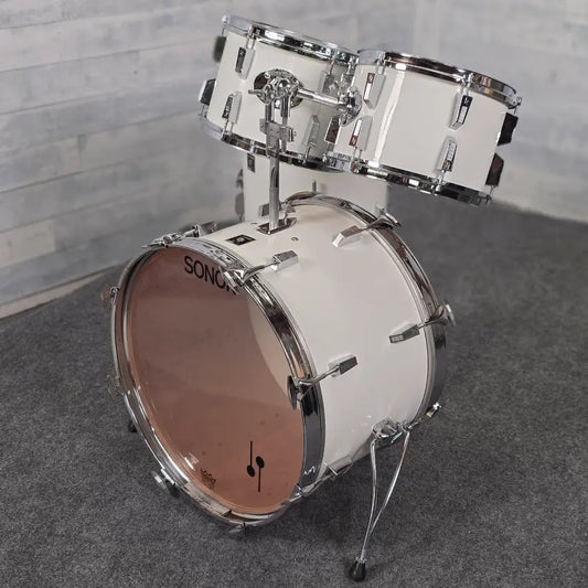 Used Sonor Phonic Centennial 4pc Drum Set White Wrap - Good - Drum Center Of Portsmouth
