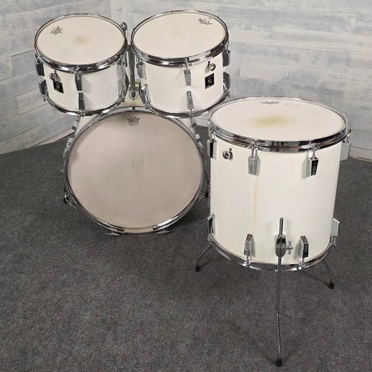 Used Sonor Phonic Centennial 4pc Drum Set White Wrap - Good - Drum Center Of Portsmouth