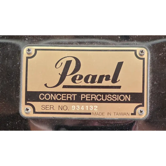 Used Pearl Concert Bass Drum 28x14 Midnight Black w/Stand - Good - Drum Center Of Portsmouth