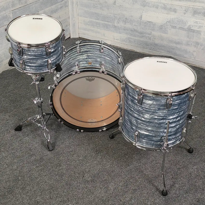 Used Ludwig Classic Maple FAB 3pc Drum Set Sky Blue - Very Good - Drum Center Of Portsmouth