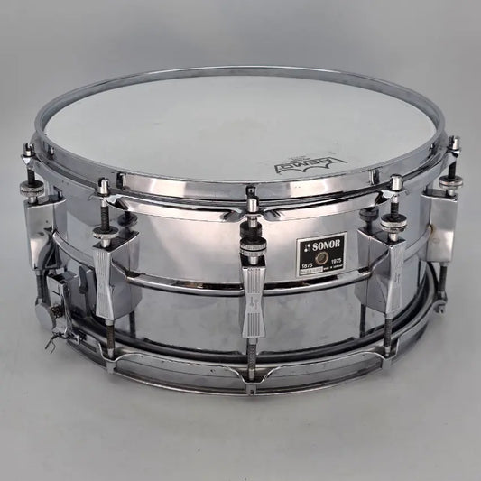 Used Vintage Sonor Ferro-Managanese Steel Shell Snare Drum 14x6.5 - Good - Drum Center Of Portsmouth
