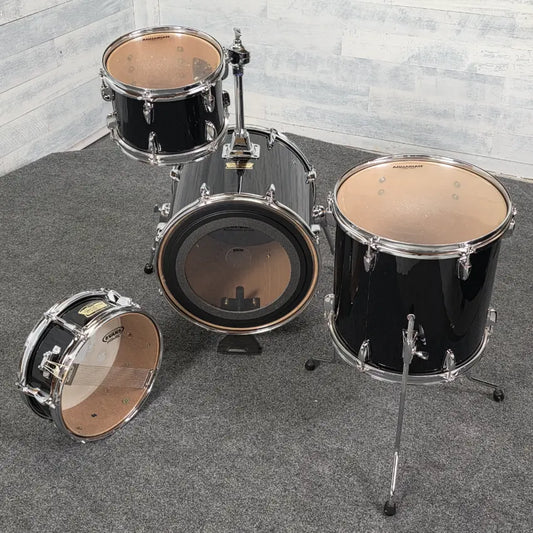 Used Yamaha MIJ Manu Katche 4pc Drum Set Piano Black - Very Good - Drum Center Of Portsmouth