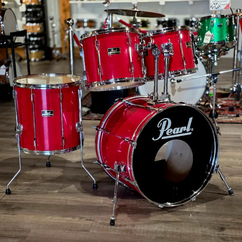 Used Pearl Export 4pc Drum Set Red - Good - Drum Center Of Portsmouth