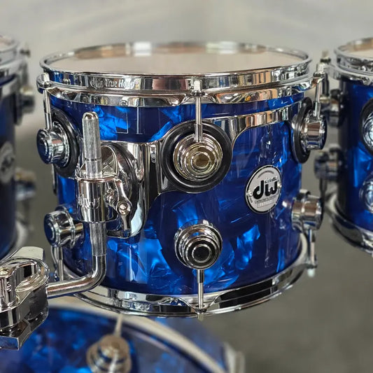 Used DW Collectors VLT 333 Maple 7pc Drum Set Blue Moonstone - Very Good - Drum Center Of Portsmouth