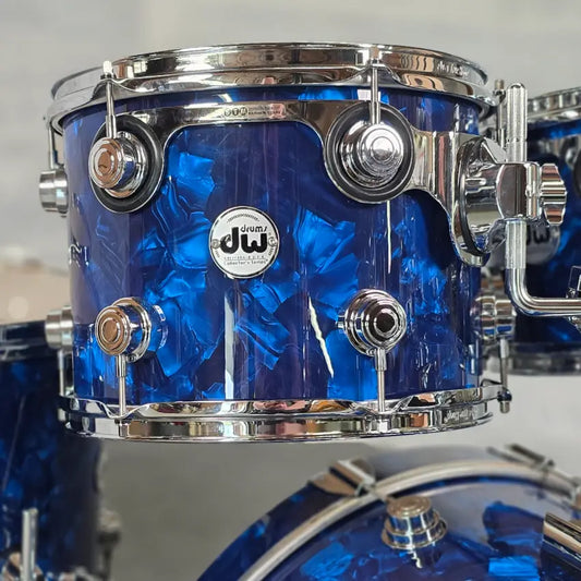 Used DW Collectors VLT 333 Maple 7pc Drum Set Blue Moonstone - Very Good - Drum Center Of Portsmouth