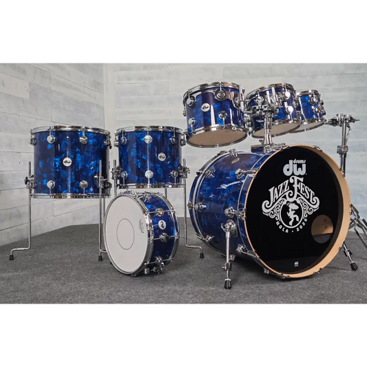 Used DW Collectors VLT 333 Maple 7pc Drum Set Blue Moonstone - Very Good - Drum Center Of Portsmouth