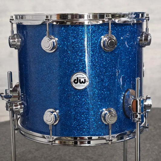 Used DW Collectors VLT 333 Maple 6pc Drum Set Blue Glass - Very Good - Drum Center Of Portsmouth