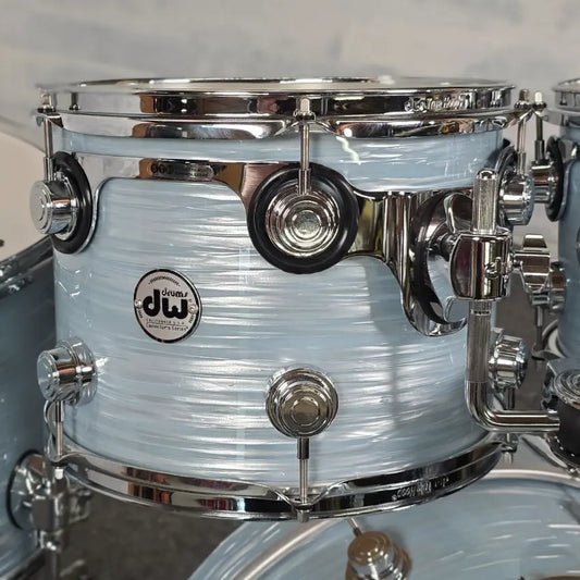 Used DW Collectors VLT 333 Maple 7pc Drum Set Pale Blue Oyster - Very Good - Drum Center Of Portsmouth