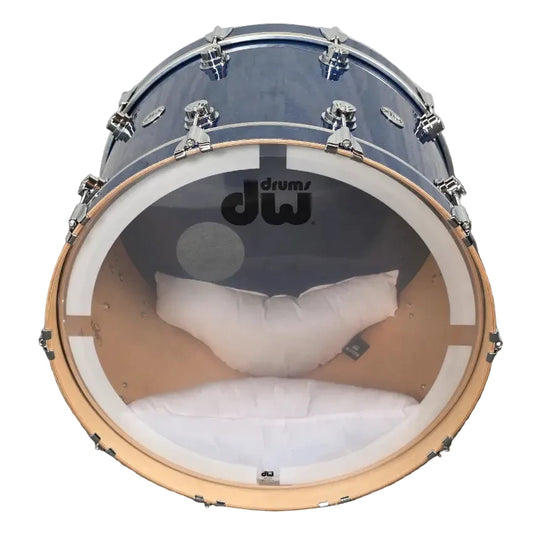 Used DW Collectors VLT 333 Maple Bass Drum 24x16 Blue Glass - Very Good - Drum Center Of Portsmouth