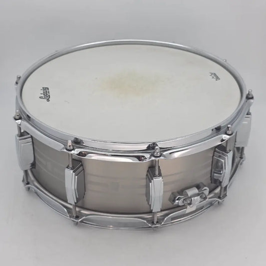 Used Ludwig Heirloom Stainless Steel Snare Drum 14x5.5 - Good - Drum Center Of Portsmouth