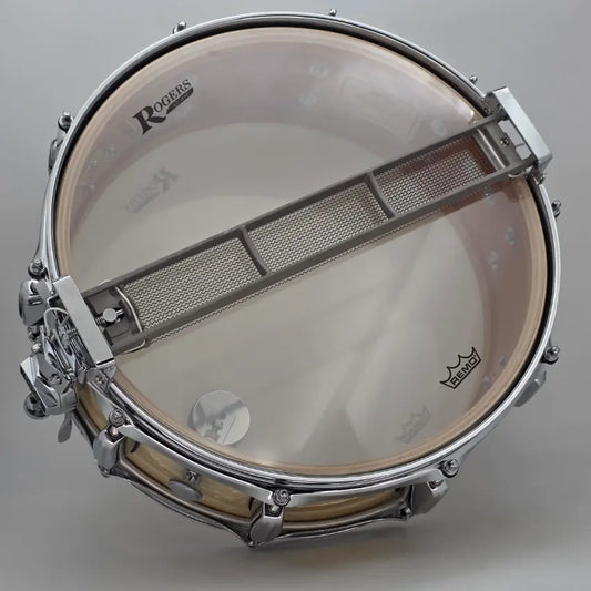 Used Rogers Dyna Sonic Reproduction 14x5 White Marine Pearl Reissue - Very Good - Drum Center Of Portsmouth