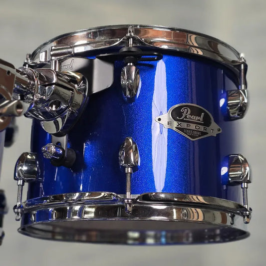 Used Pearl Export 5pc Drum Set High Voltage Blue - Very Good - Drum Center Of Portsmouth