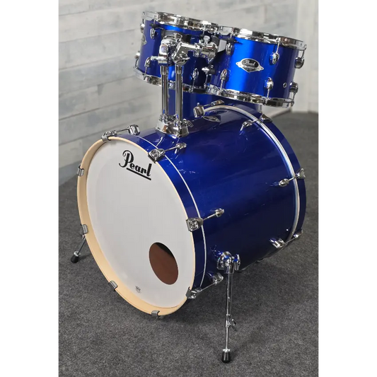 Used Pearl Export 5pc Drum Set High Voltage Blue - Very Good - Drum Center Of Portsmouth