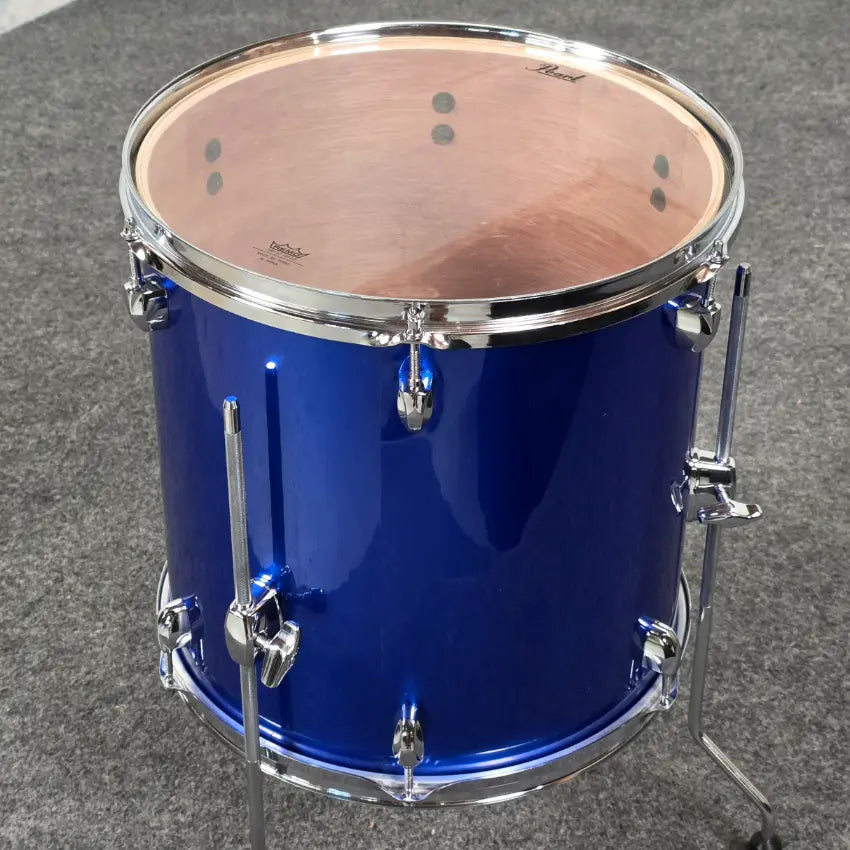 Used Pearl Export Floor Tom 14x14 High Voltage Blue - Very Good - Drum Center Of Portsmouth