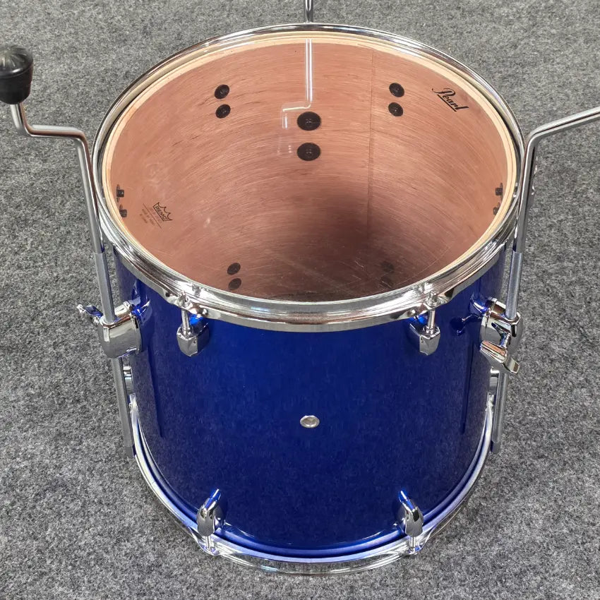 Used Pearl Export Floor Tom 14x14 High Voltage Blue - Very Good - Drum Center Of Portsmouth