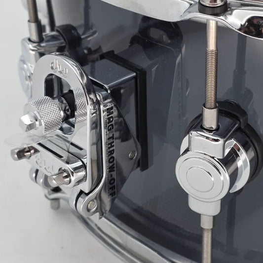 Used DW Design Acrylic Snare Drum 14x6.5 Smoke - Very Good - Drum Center Of Portsmouth