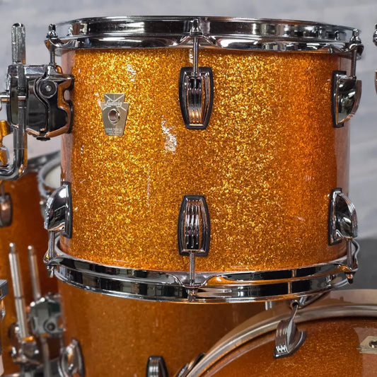 Used Ludwig Classic Maple 5pc Drum Set Gold Sparkle - Very Good - Drum Center Of Portsmouth