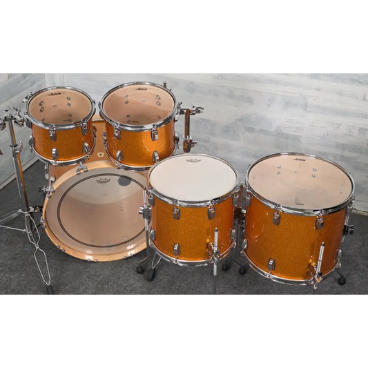 Used Ludwig Classic Maple 5pc Drum Set Gold Sparkle - Very Good - Drum Center Of Portsmouth