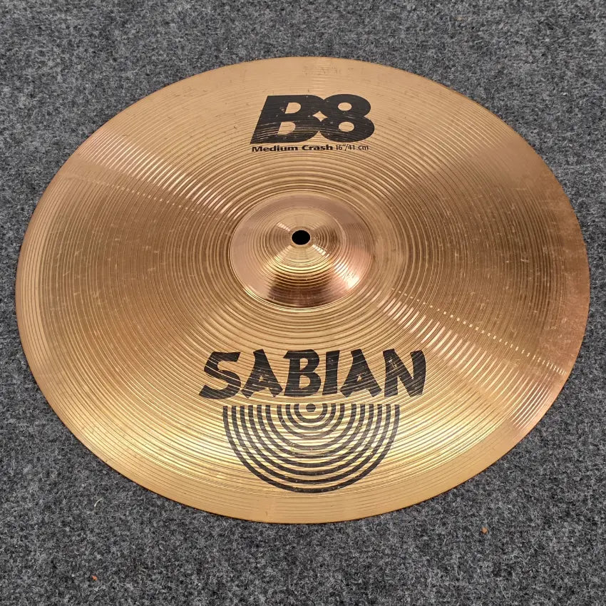 Used Sabian B8 Medium Crash Cymbal 16" - Good - Drum Center Of Portsmouth