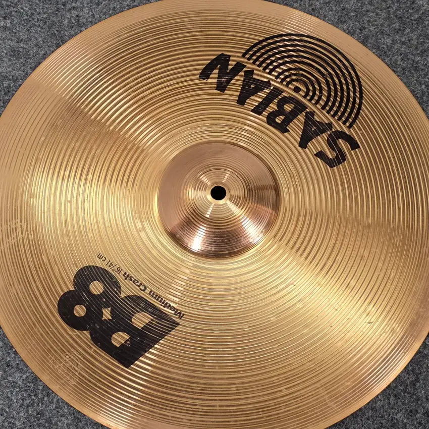 Used Sabian B8 Medium Crash Cymbal 16" - Good - Drum Center Of Portsmouth