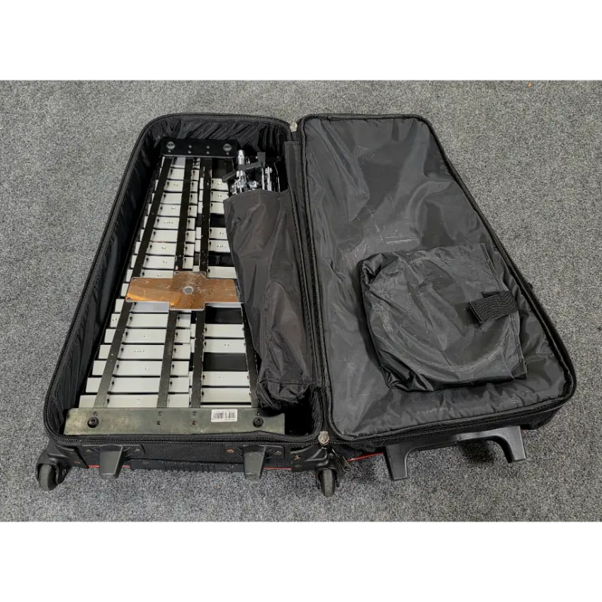Used Pearl Student Percussion Snare & Bell Set w/Rolling Case - Good - Drum Center Of Portsmouth