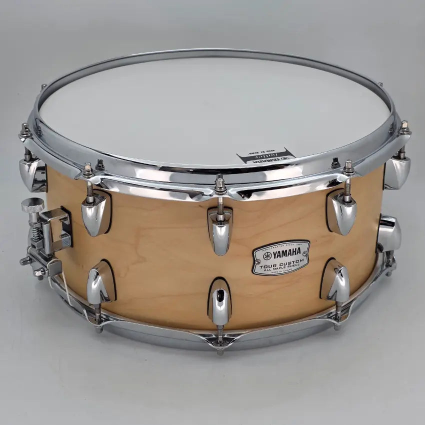 Used Yamaha Tour Custom Maple Snare Drum 14x6.5 Butterscotch Satin - Good - Drum Center Of Portsmouth