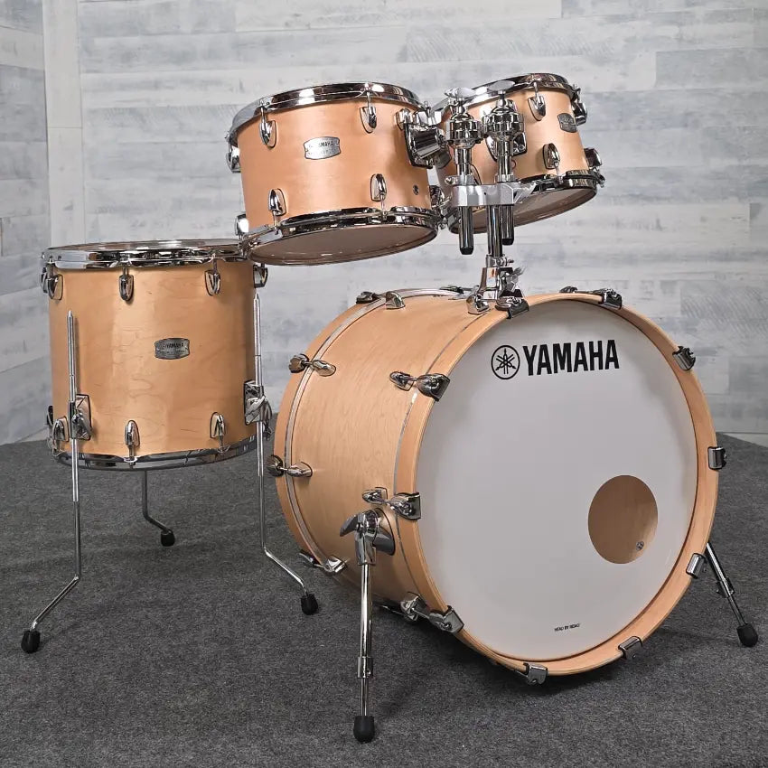 Used Yamaha Tour Custom Maple 4pc Drum Set w/20BD Butterscotch Satin - Good - Drum Center Of Portsmouth
