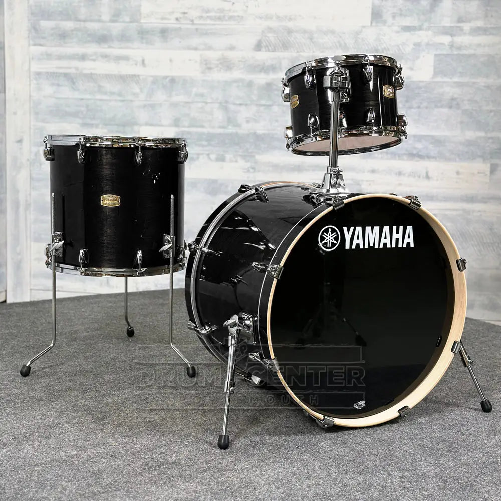 Yamaha Stage Custom Birch 3pc Drum Set 22/12/16 Raven Black - Drum Center Of Portsmouth