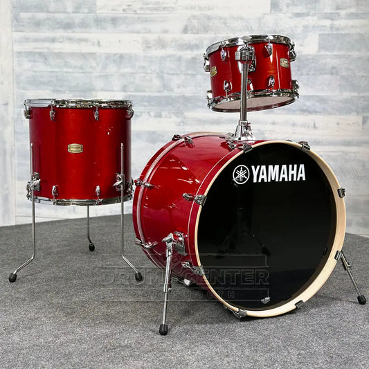 Yamaha Stage Custom Birch 3pc Drum Set 22/12/16 Cranberry Red - Drum Center Of Portsmouth