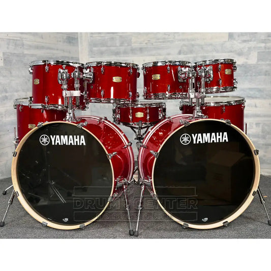 Yamaha Stage Custom Birch 9pc Drum Set (22" Double Bass) Cranberry Red - Drum Center Of Portsmouth