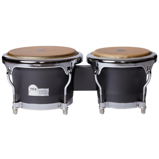 Toca Custom Deluxe Wood Bongos Matte Grey - Drum Center Of Portsmouth