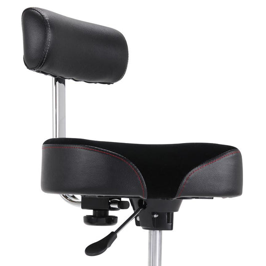 Gibraltar 9808HMB 9000 Series Hydraulic Cordura Saddle Drum Throne 16" w/Backrest