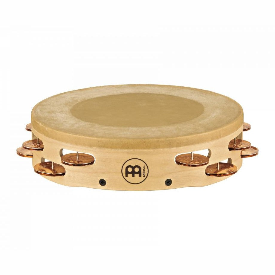 Meinl Artisan Headed Wood Tambourine 10" w/2 Rows of Bronze Jingles - Drum Center Of Portsmouth