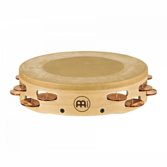 Meinl Artisan Headed Wood Tambourine 10" w/2 Rows of Bronze Jingles - Drum Center Of Portsmouth