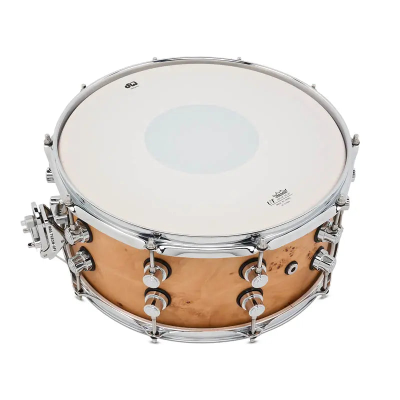 EMBARGOED - ACTIVATE OCT 13 - DW Design Limited Edition Snare Drum 14x6.5 Natural Mappa Burl - Drum Center Of Portsmouth