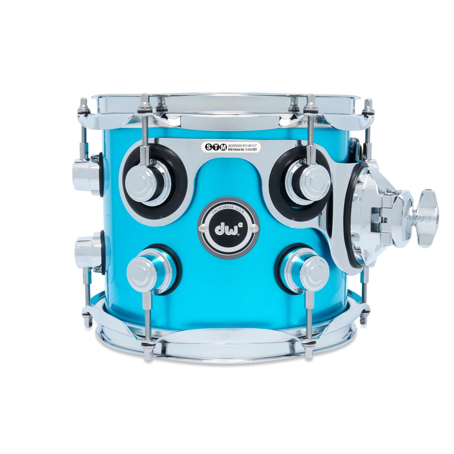 DW DWe Electronic/Acoustic Tom 8x7 Laser Blue Metallic - Drum Center Of Portsmouth