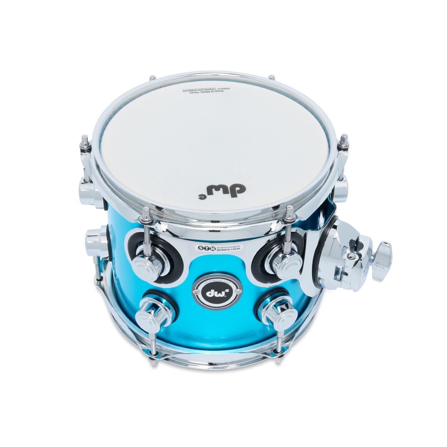 DW DWe Electronic/Acoustic Tom 8x7 Laser Blue Metallic - Drum Center Of Portsmouth