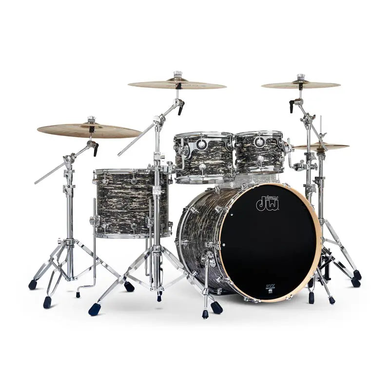 EMBARGOED - ACTIVATE OCT 13 - DW Performance Limited Edition 4pc Drum Set Black Oyster Glass - Drum Center Of Portsmouth