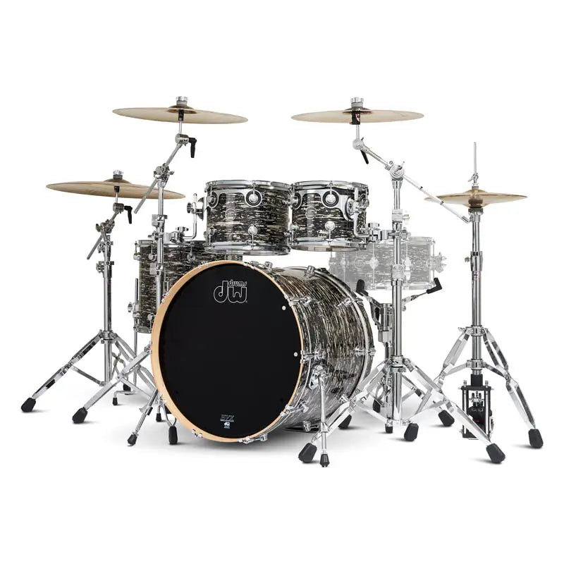 EMBARGOED - ACTIVATE OCT 13 - DW Performance Limited Edition 4pc Drum Set Black Oyster Glass - Drum Center Of Portsmouth