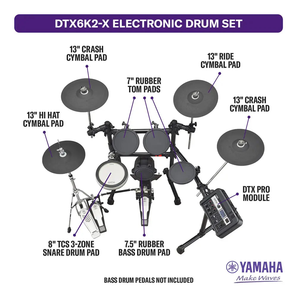 Yamaha DTX6K2-X Electronic Drum Set - Drum Center Of Portsmouth