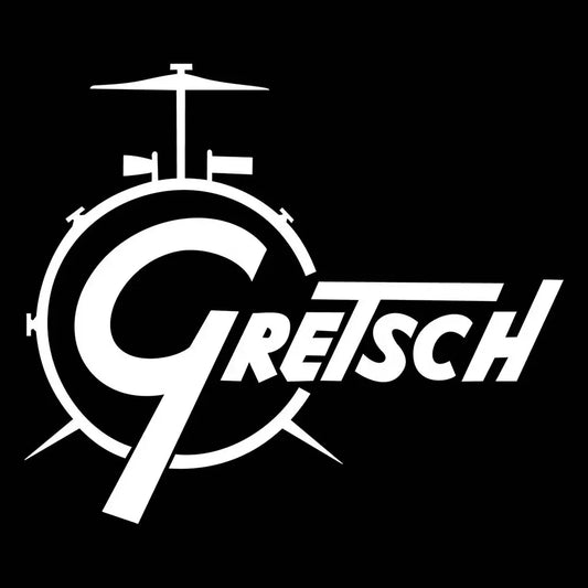 Gretsch Vinyl Bass Drum Sticker, White - Drum Center Of Portsmouth