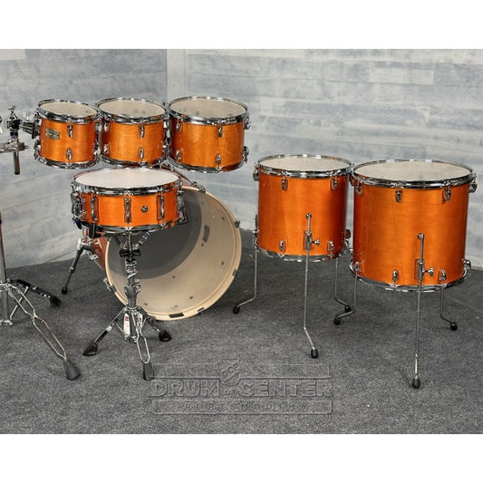 Yamaha Stage Custom Birch 7pc Drum Set 22/8/10/12/14/16/14 Honey Amber - Drum Center Of Portsmouth