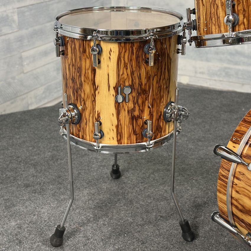 Used Sonor SQ2 Vintage Maple 4pc Drum Set African Marble High Gloss - Excellent - Drum Center Of Portsmouth